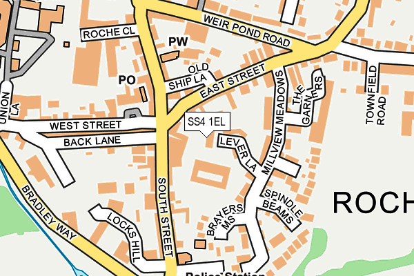SS4 1EL map - OS OpenMap – Local (Ordnance Survey)