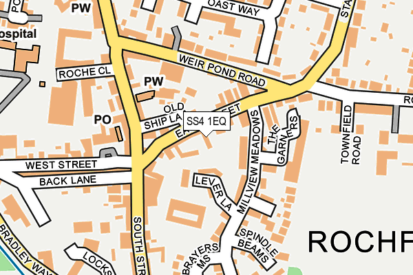 SS4 1EQ map - OS OpenMap – Local (Ordnance Survey)