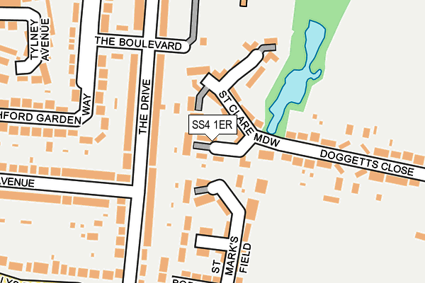 SS4 1ER map - OS OpenMap – Local (Ordnance Survey)
