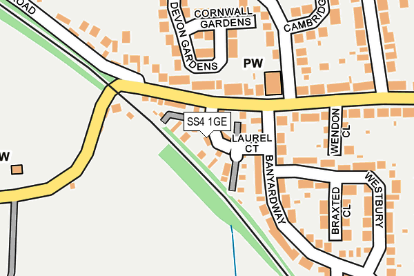 SS4 1GE map - OS OpenMap – Local (Ordnance Survey)