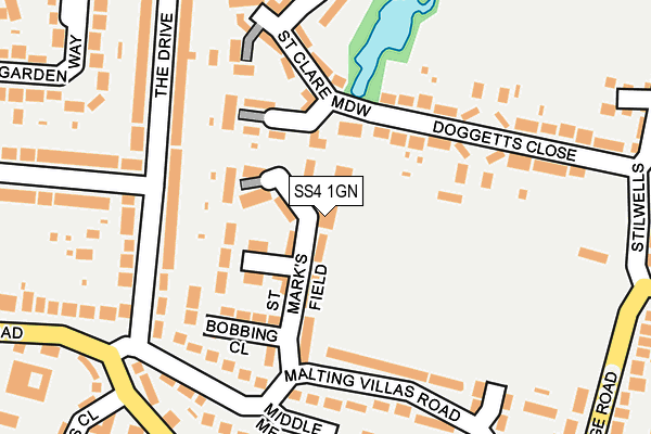 SS4 1GN map - OS OpenMap – Local (Ordnance Survey)