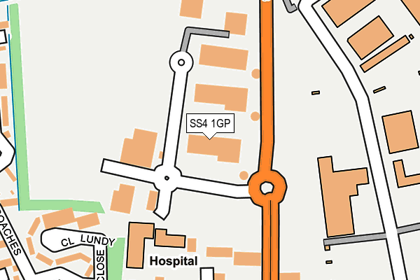 SS4 1GP map - OS OpenMap – Local (Ordnance Survey)