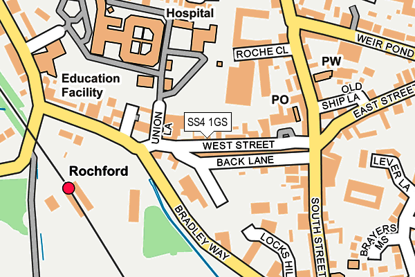 SS4 1GS map - OS OpenMap – Local (Ordnance Survey)