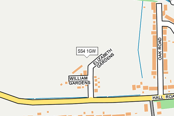 SS4 1GW map - OS OpenMap – Local (Ordnance Survey)