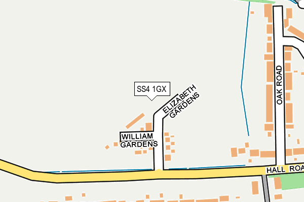SS4 1GX map - OS OpenMap – Local (Ordnance Survey)