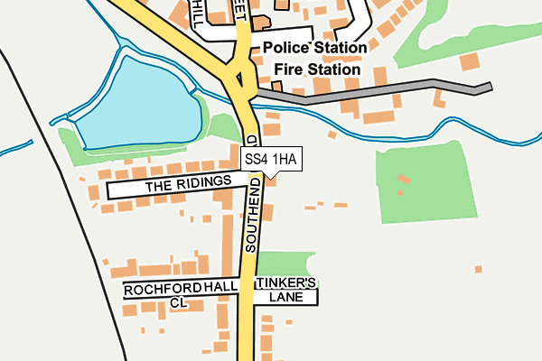 SS4 1HA map - OS OpenMap – Local (Ordnance Survey)