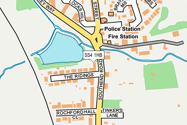 SS4 1HB map - OS OpenMap – Local (Ordnance Survey)