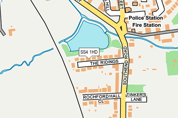 SS4 1HD map - OS OpenMap – Local (Ordnance Survey)