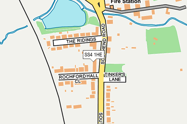 SS4 1HE map - OS OpenMap – Local (Ordnance Survey)