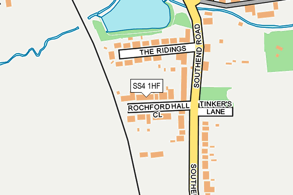 SS4 1HF map - OS OpenMap – Local (Ordnance Survey)