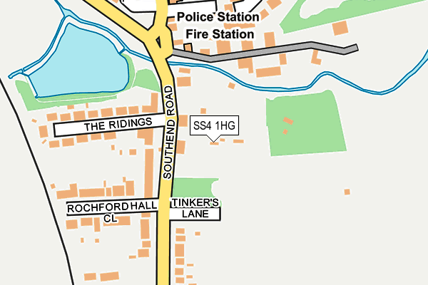 SS4 1HG map - OS OpenMap – Local (Ordnance Survey)