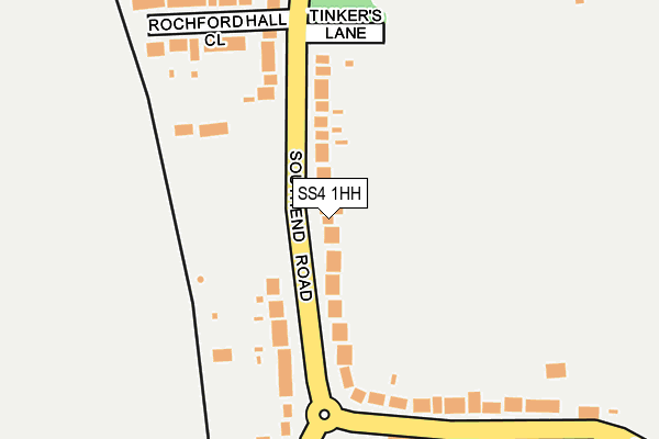 SS4 1HH map - OS OpenMap – Local (Ordnance Survey)