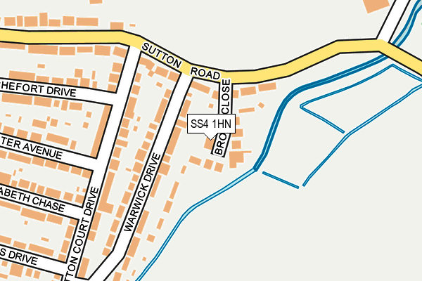 SS4 1HN map - OS OpenMap – Local (Ordnance Survey)