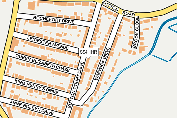 SS4 1HR map - OS OpenMap – Local (Ordnance Survey)