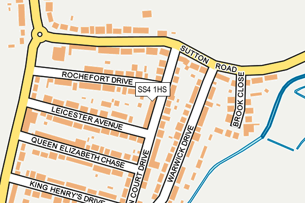 SS4 1HS map - OS OpenMap – Local (Ordnance Survey)