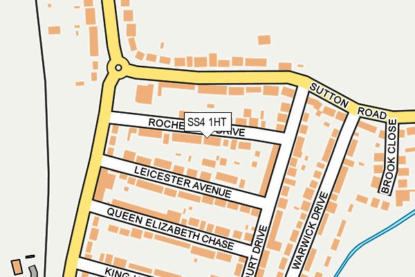 SS4 1HT map - OS OpenMap – Local (Ordnance Survey)