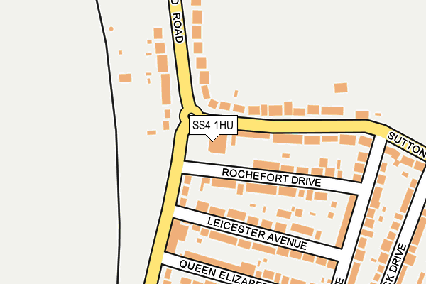 SS4 1HU map - OS OpenMap – Local (Ordnance Survey)