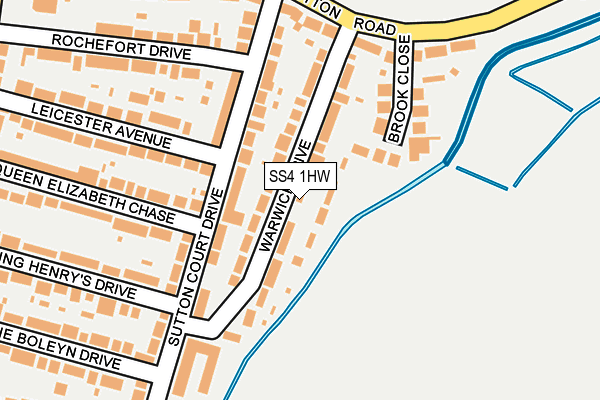 SS4 1HW map - OS OpenMap – Local (Ordnance Survey)