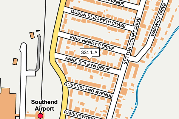 SS4 1JA map - OS OpenMap – Local (Ordnance Survey)