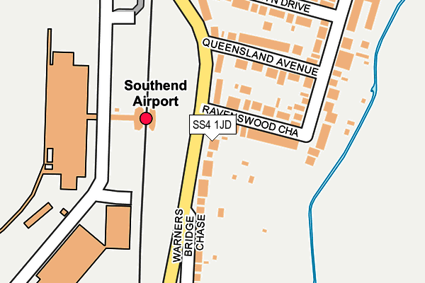 SS4 1JD map - OS OpenMap – Local (Ordnance Survey)