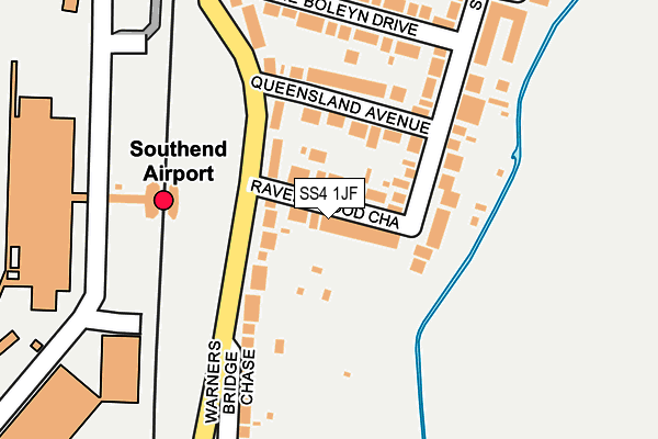 SS4 1JF map - OS OpenMap – Local (Ordnance Survey)