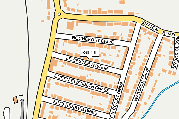 SS4 1JL map - OS OpenMap – Local (Ordnance Survey)