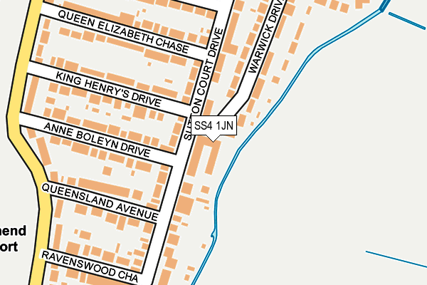 SS4 1JN map - OS OpenMap – Local (Ordnance Survey)