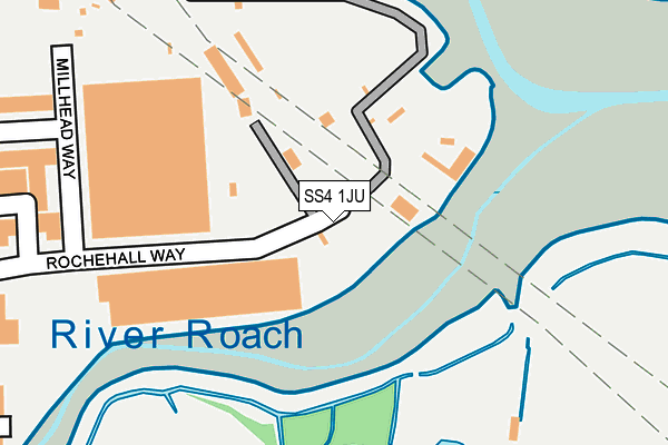 SS4 1JU map - OS OpenMap – Local (Ordnance Survey)