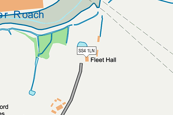 SS4 1LN map - OS OpenMap – Local (Ordnance Survey)