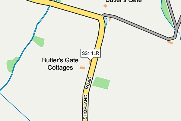 SS4 1LR map - OS OpenMap – Local (Ordnance Survey)