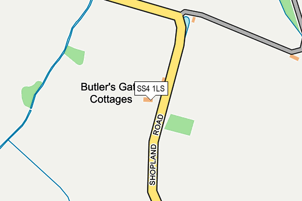 SS4 1LS map - OS OpenMap – Local (Ordnance Survey)