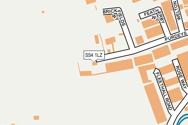 SS4 1LZ map - OS OpenMap – Local (Ordnance Survey)