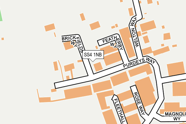 SS4 1NB map - OS OpenMap – Local (Ordnance Survey)