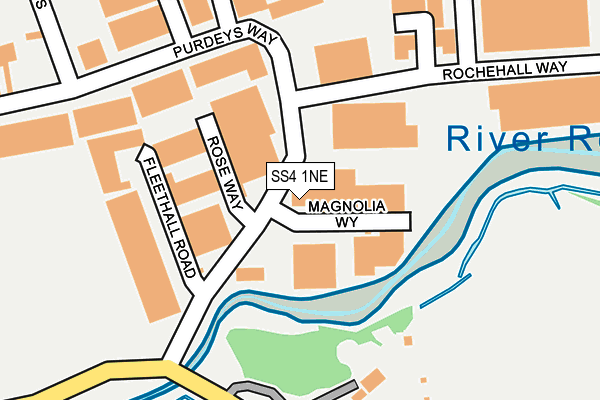 SS4 1NE map - OS OpenMap – Local (Ordnance Survey)