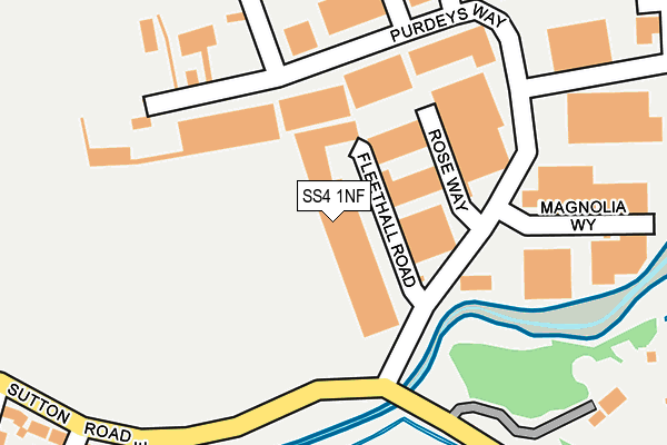 SS4 1NF map - OS OpenMap – Local (Ordnance Survey)