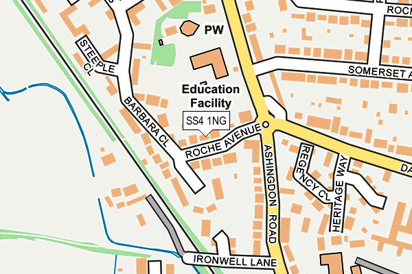 SS4 1NG map - OS OpenMap – Local (Ordnance Survey)