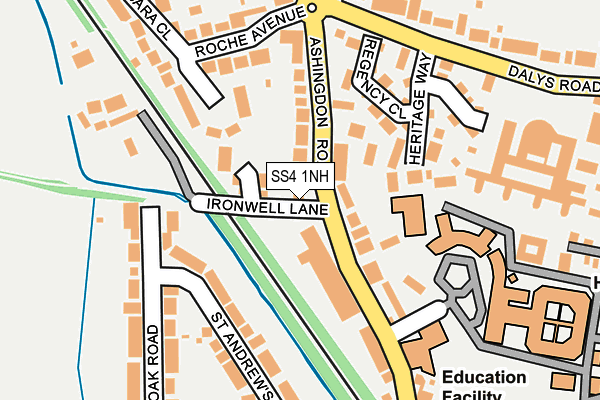 SS4 1NH map - OS OpenMap – Local (Ordnance Survey)