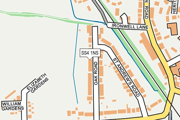 SS4 1NS map - OS OpenMap – Local (Ordnance Survey)