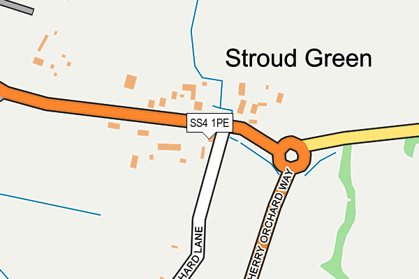 SS4 1PE map - OS OpenMap – Local (Ordnance Survey)