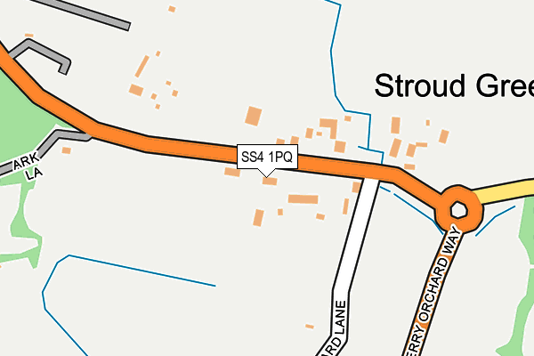 SS4 1PQ map - OS OpenMap – Local (Ordnance Survey)