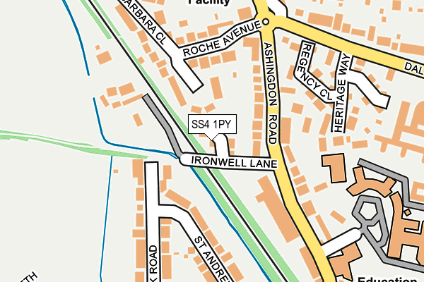 SS4 1PY map - OS OpenMap – Local (Ordnance Survey)