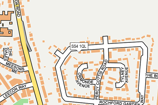 SS4 1QL map - OS OpenMap – Local (Ordnance Survey)