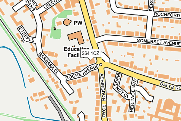 SS4 1QZ map - OS OpenMap – Local (Ordnance Survey)