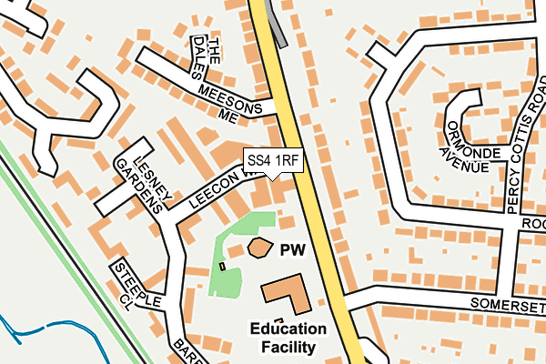 SS4 1RF map - OS OpenMap – Local (Ordnance Survey)