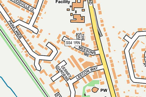 SS4 1RN map - OS OpenMap – Local (Ordnance Survey)