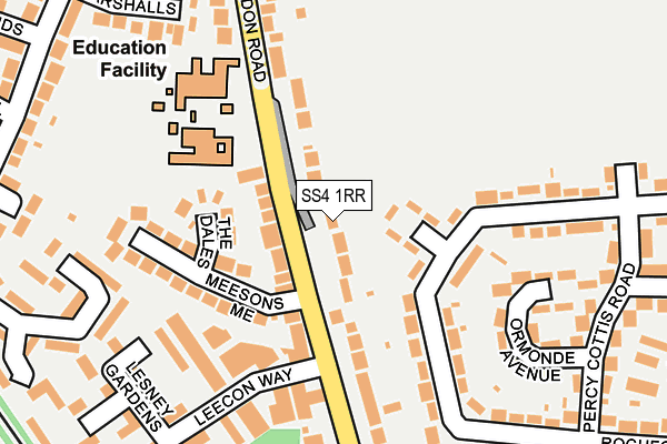 SS4 1RR map - OS OpenMap – Local (Ordnance Survey)