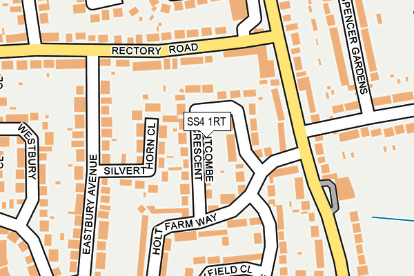 SS4 1RT map - OS OpenMap – Local (Ordnance Survey)