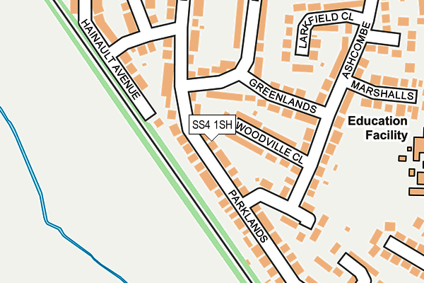 SS4 1SH map - OS OpenMap – Local (Ordnance Survey)