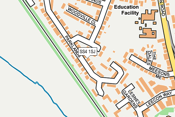 SS4 1SJ map - OS OpenMap – Local (Ordnance Survey)