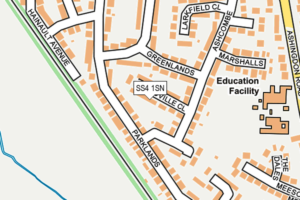 SS4 1SN map - OS OpenMap – Local (Ordnance Survey)